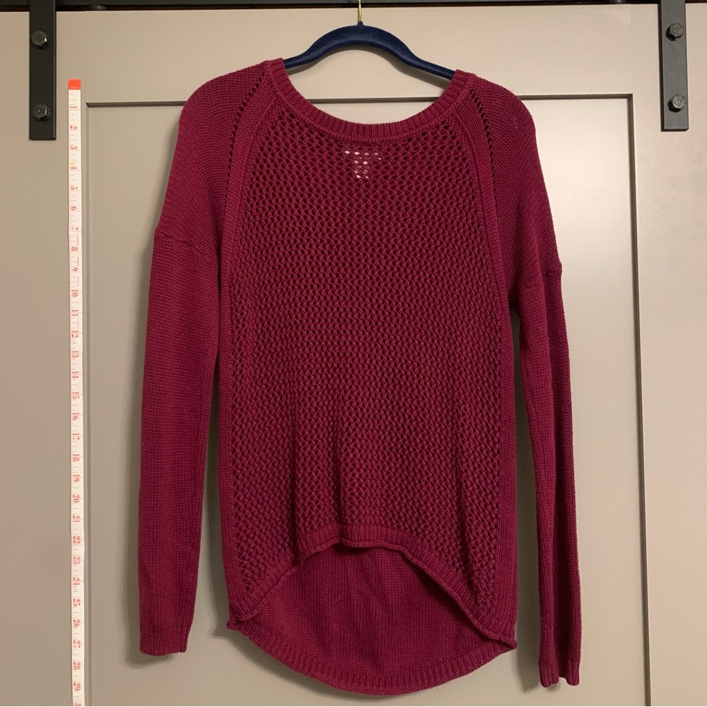 Forever 21 Chunky Burgundy Knit Scoop Neck Sweater Size Small - Picture 1 of 6